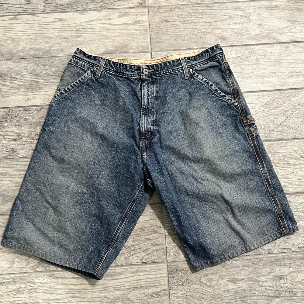 Levis Silvertab Jean Shorts Mens W38 Blue Oversized Baggy VINTAGE 90s Y2K Skater